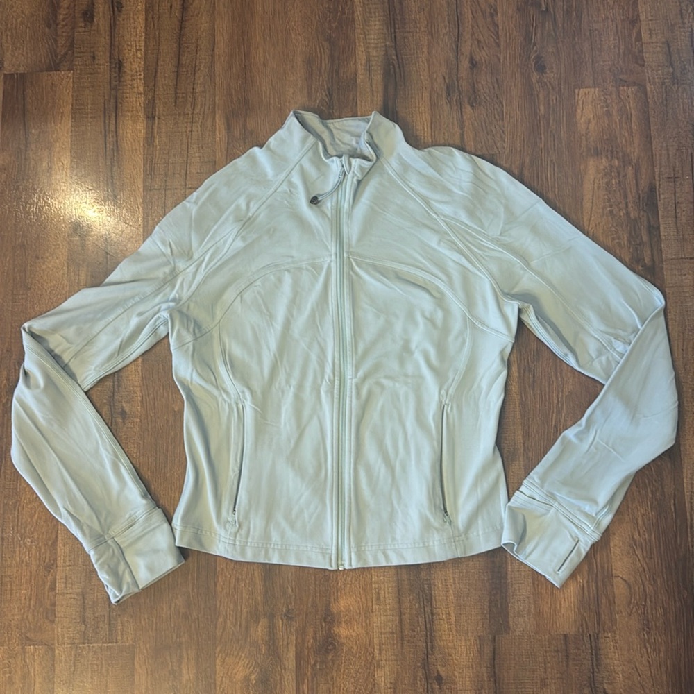 Lululemon Cropped Define Jacket Nulu- Silver Blue